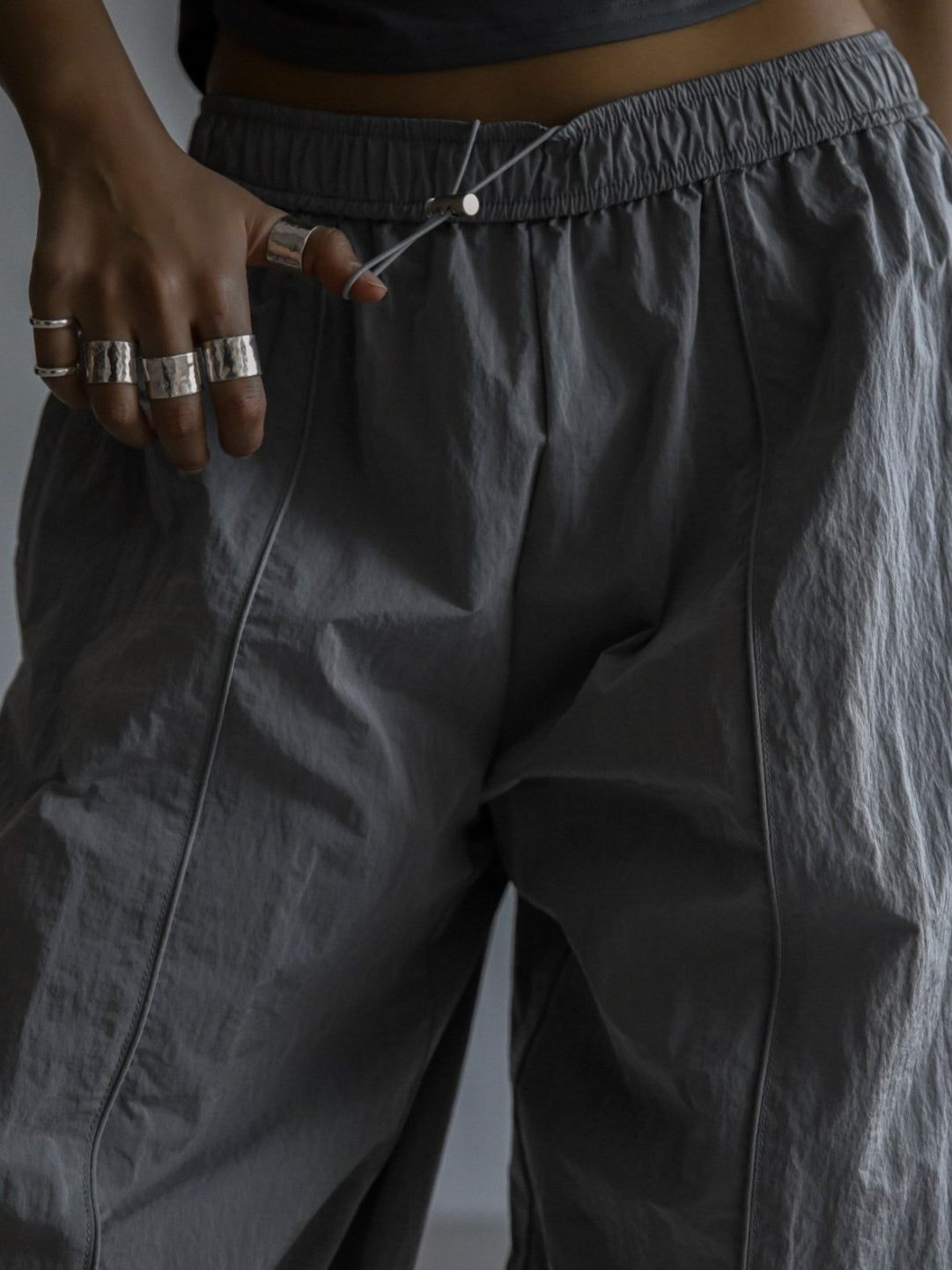 Drawstring Parachute Pants