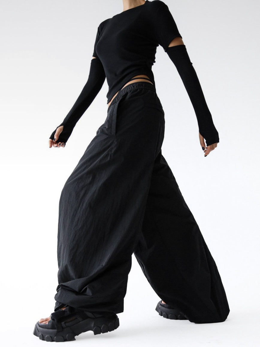 Drawstring Parachute Pants