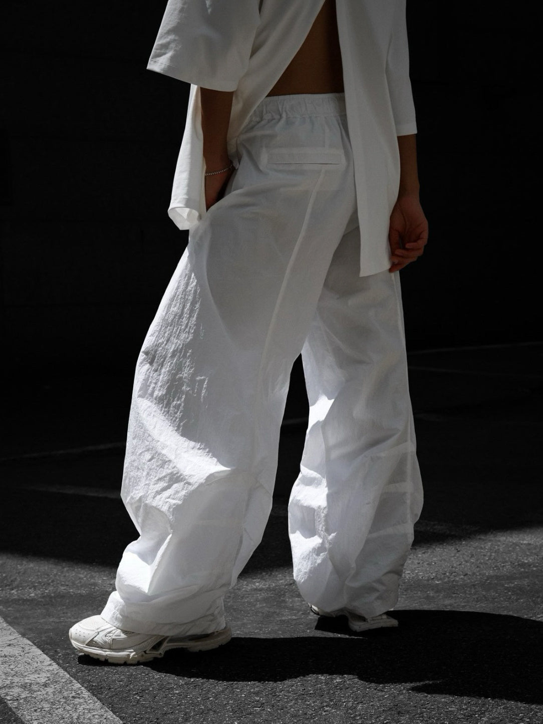 Drawstring Parachute Pants