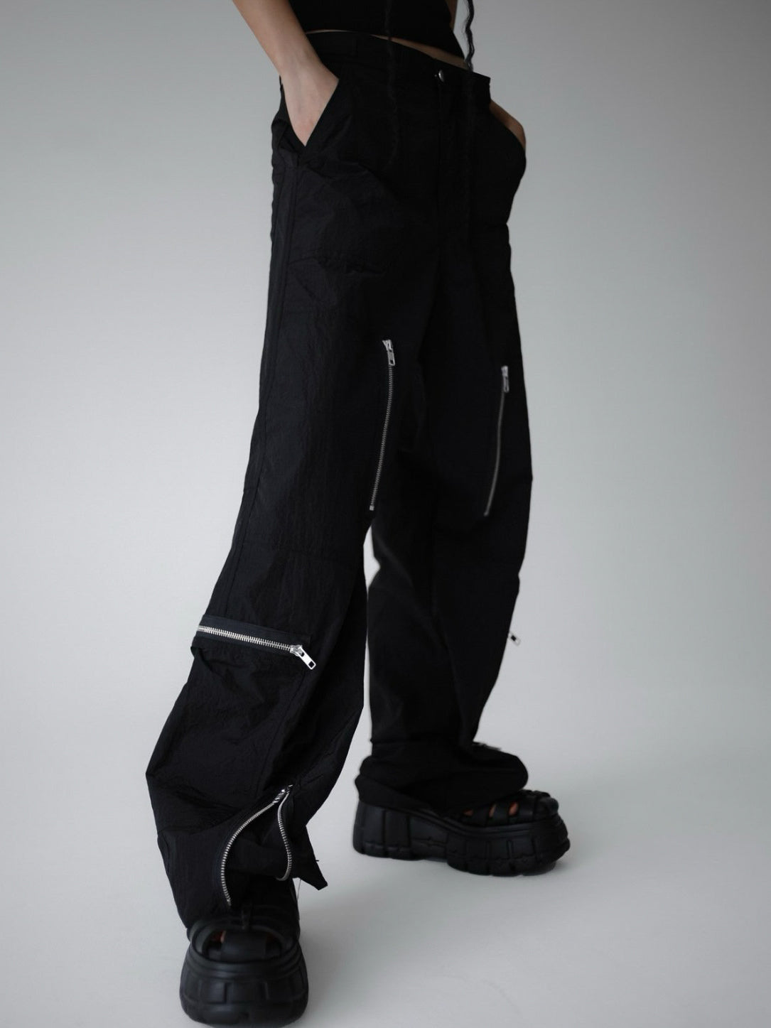 Zipped Utility Pants