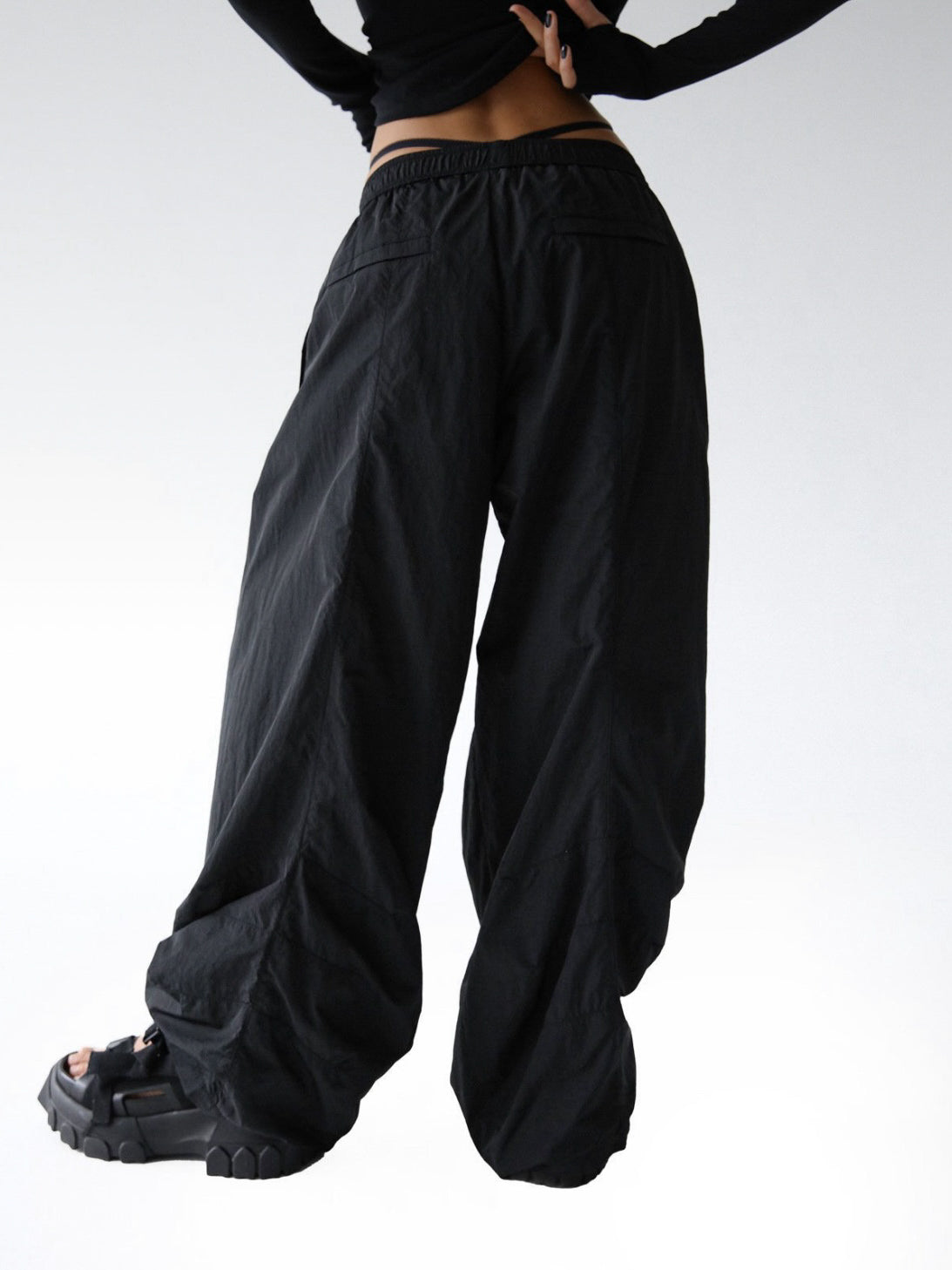 Drawstring Parachute Pants