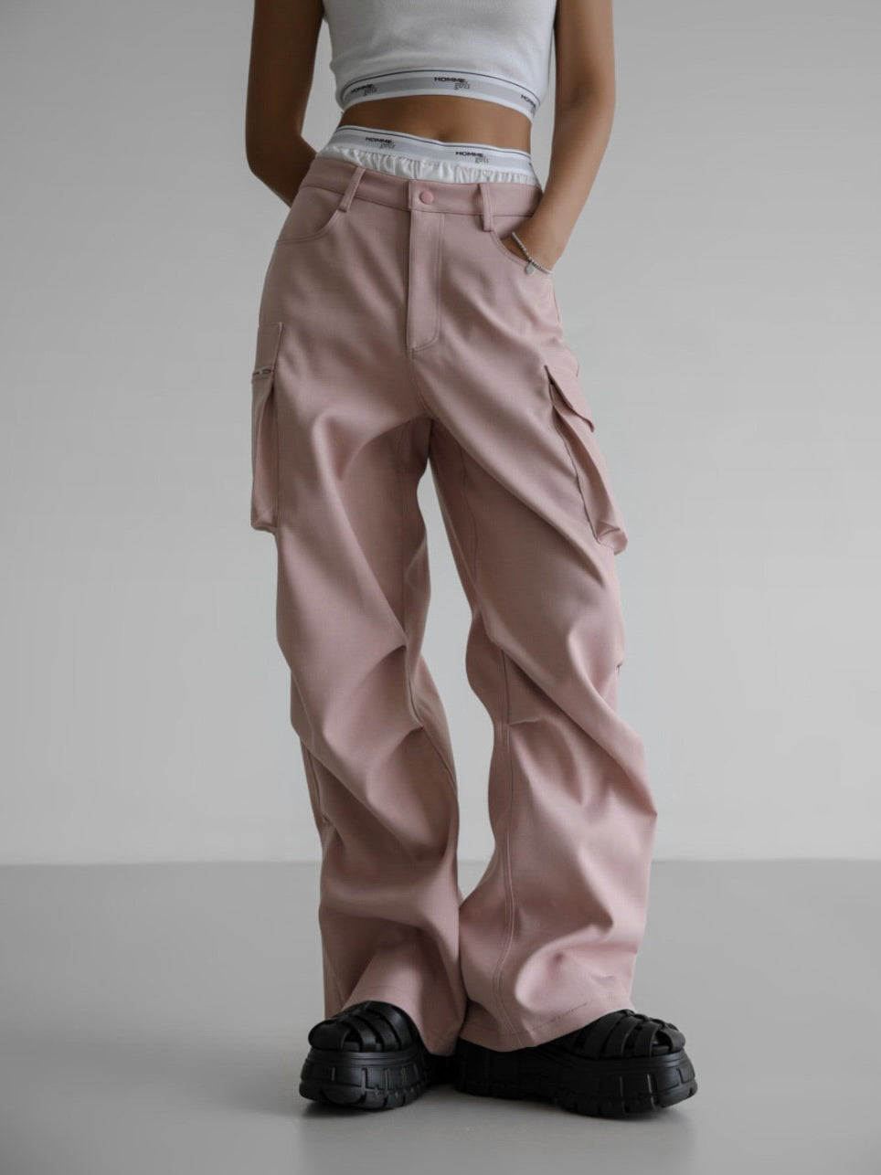 Heavy Texture Cargo Pants