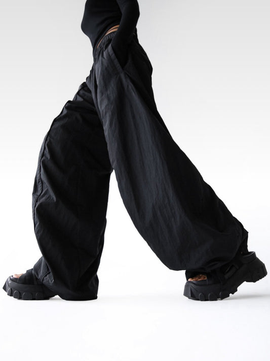 Drawstring Parachute Pants